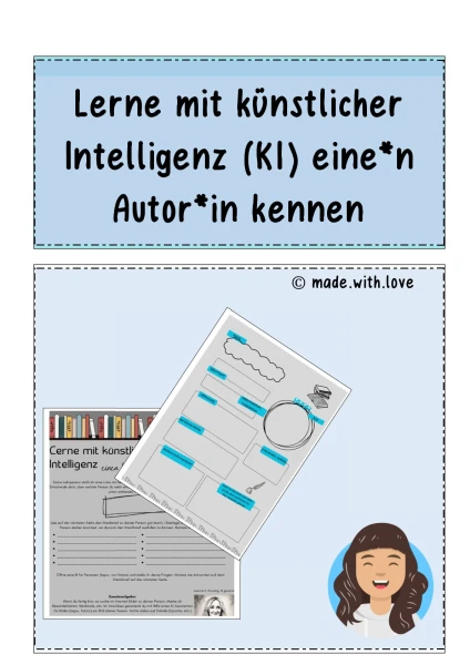 Lerne mit künstlicher Intelligenz einen Autor/ eine Autorin kennen