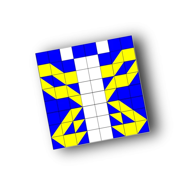 Mosaïque de cubes papillon