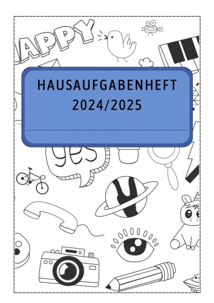 Hausaufgabenheft - Agenda - Schulplaner