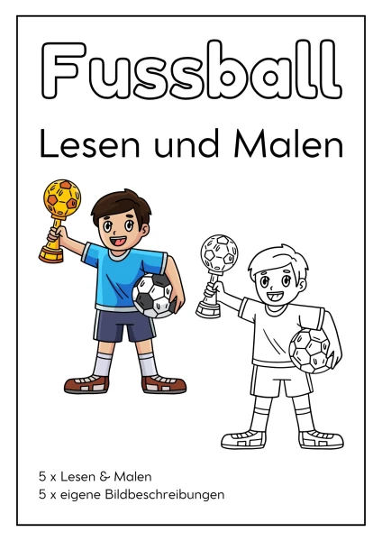 Lesen und Malen - Fussball