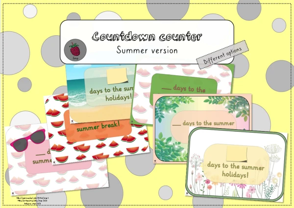 Countdown counter summer (English version)
