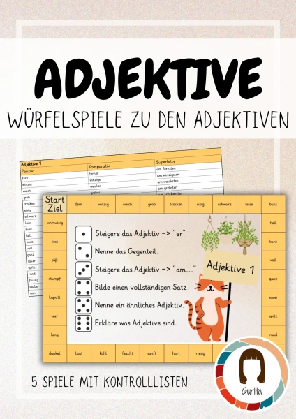 Würfelspiele Adjektive