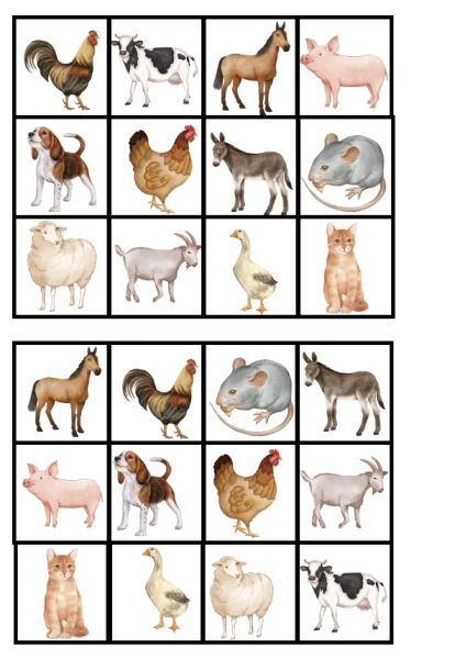 Bauernhof-Bingo