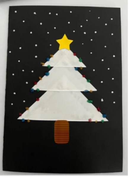 Marche à suivre Carte de Noël- en lien avec les maths