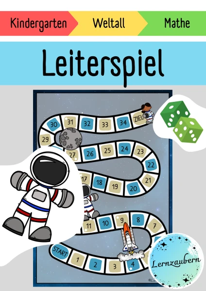 Leiterspiel "Weltall"