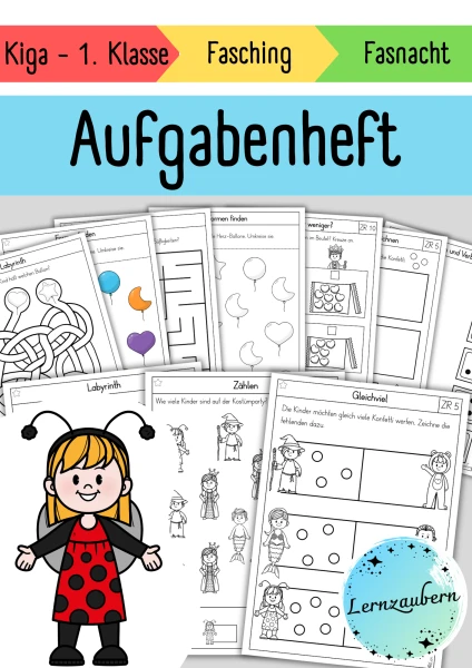 Aufgabenheft Fasnacht für den Kindergarten