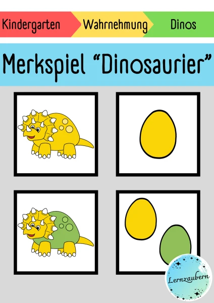 Merkspiel "Dinosaurier"