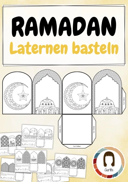 Ramadan-Laterne Bastelvorlage