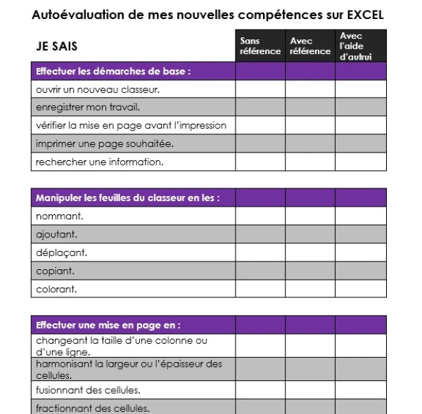 plan Excel