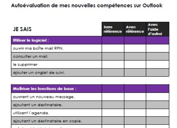 découverte de la messagerie Outlook