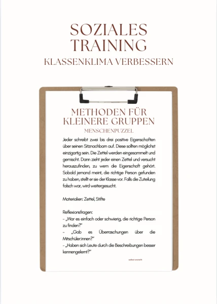 Soziales Training - Klassenklima verbessern