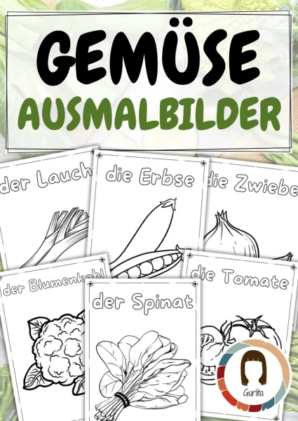 Ausmalbilder Gemüse | DaZ