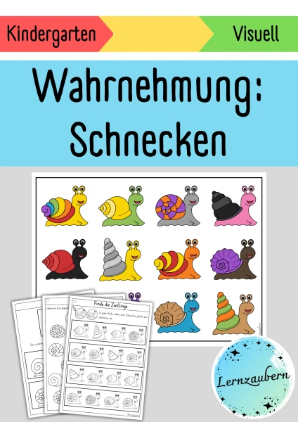 Visuelle Wahrnehmung: Schnecken (Schau genau)