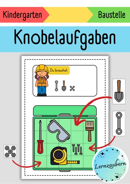 Knobelaufgaben Baustelle (Kindergarten)