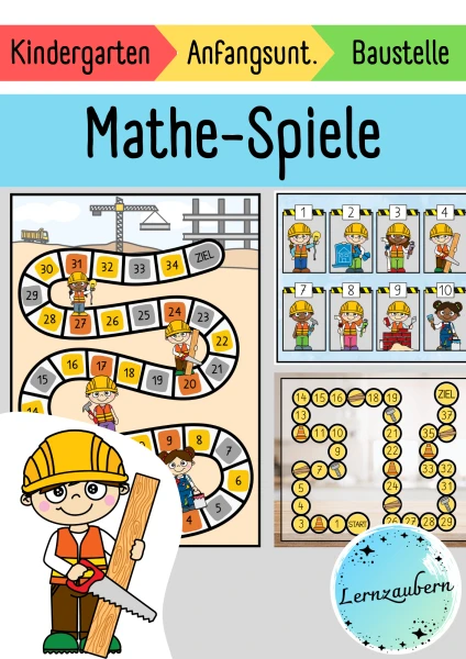 Mathe - Brettspiele Baustelle (Kindergarten)