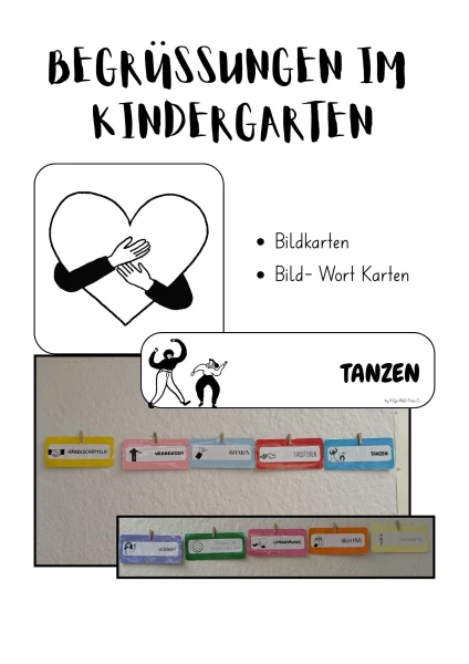 verschiedene Begrüssungen Karten