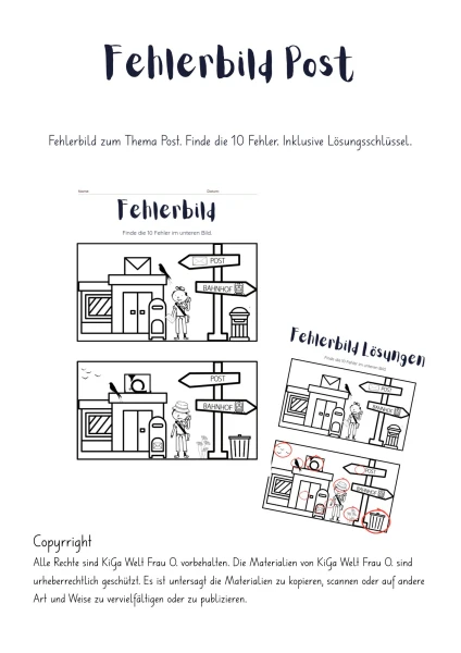 Fehlerbild Post
