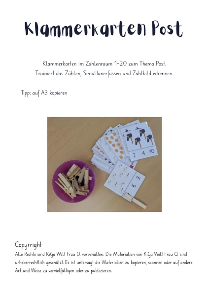 Klammerkarten Post
