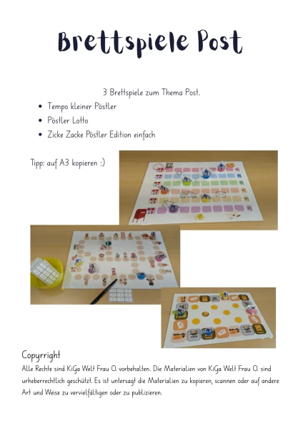 3 Brettspiele zum Thema Post