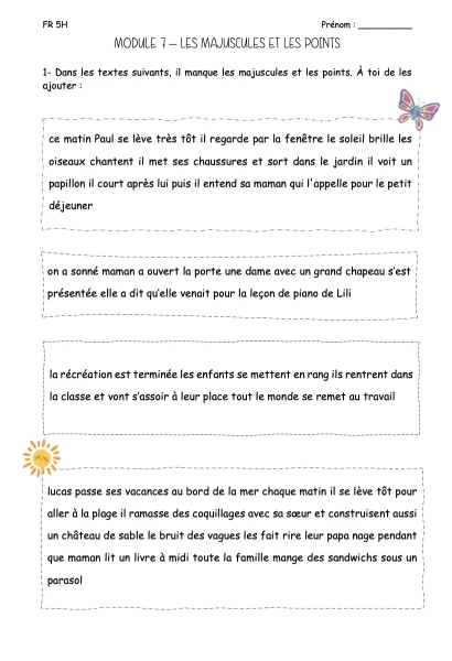 M7- Majuscule et point