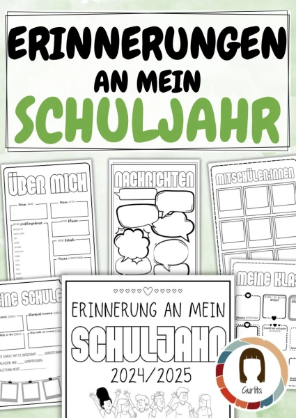 Erinnerungs-Heftchen Schuljahresende