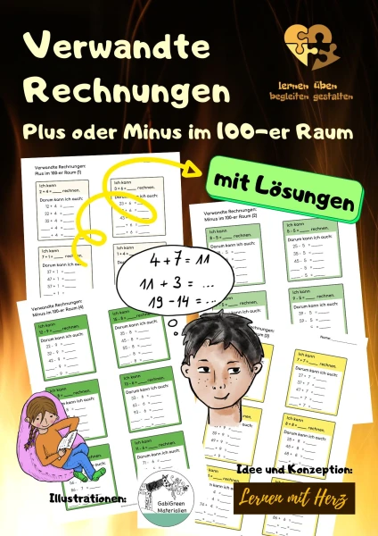 Verwandte Rechnungen im Zahlenraum 100 (Plus/Minus)