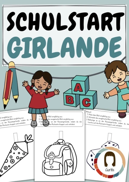 Girlande Schulstart