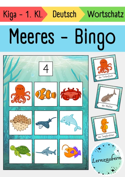 Bilderbingo: Meerestiere