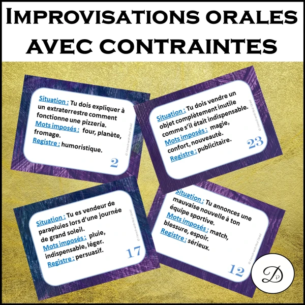 Improvisations orales avec contraintes - 28 CÀT