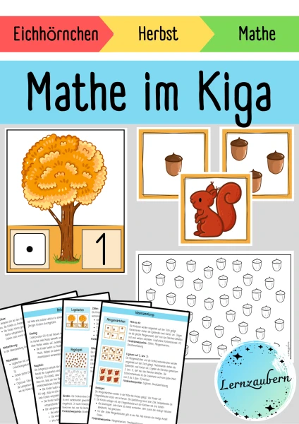 Mathe im Kindergarten: Herbst / Eichhörnchen