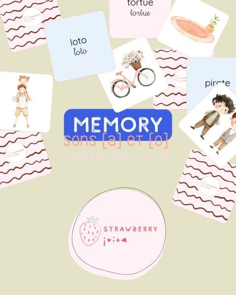3P 4P - français - memory - sons a et o