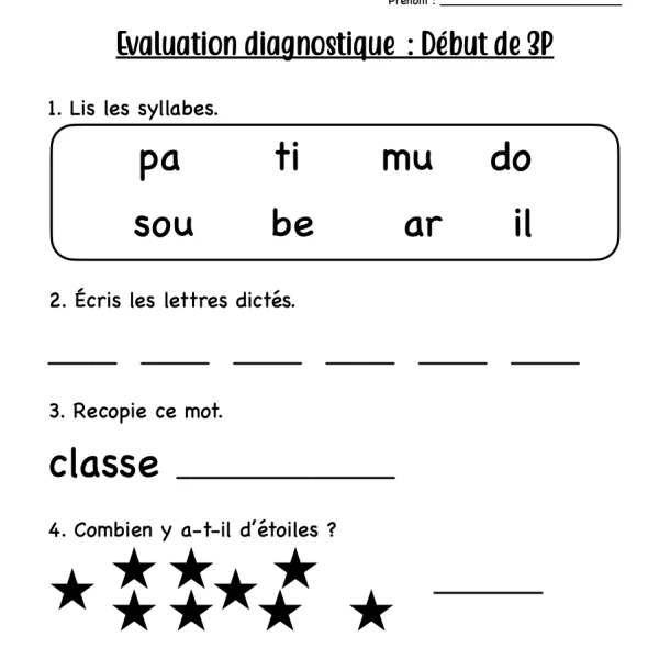 Evaluation diagnostique