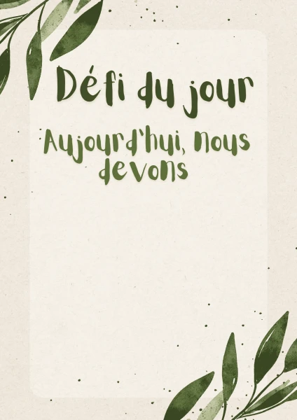 Affichage défi du jour