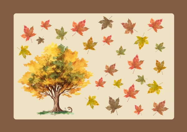 Herbst Blätter sammeln