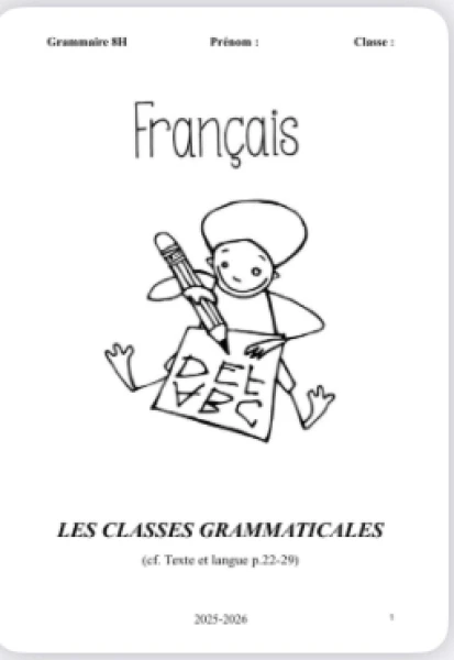 Classe grammaticale 8e
