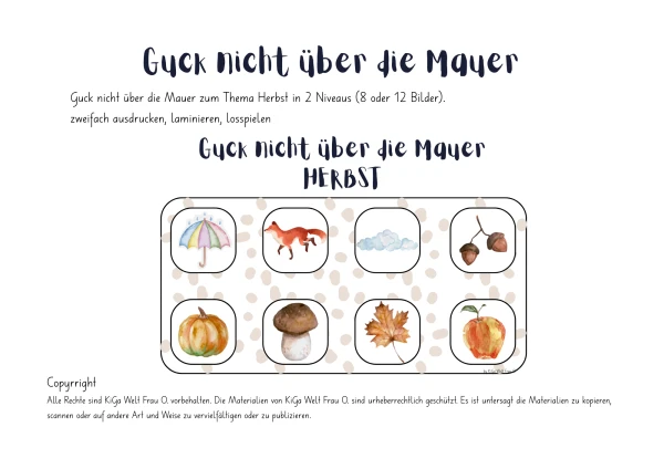 Guck nicht über die Mauer Herbst