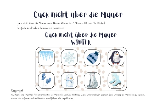 Guck nicht über die Mauer Winter