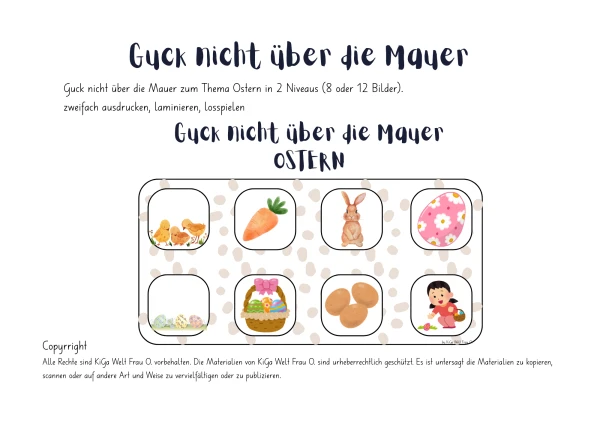 Guck nicht über die Mauer Ostern