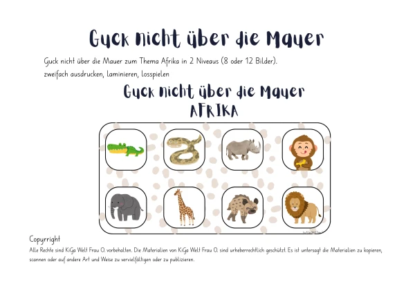 Guck nicht über die Mauer Afrika