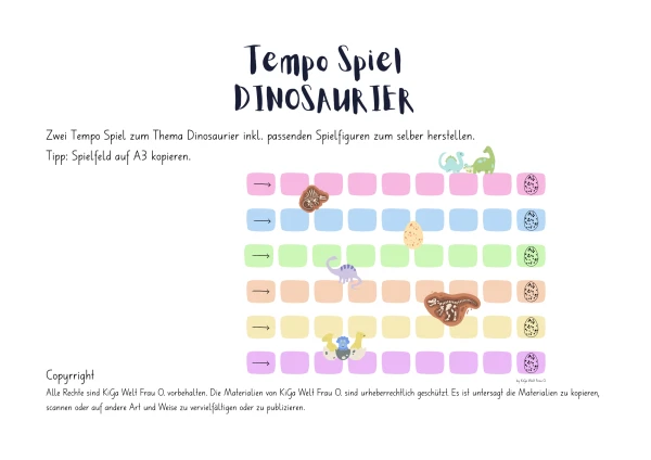 Tempo Spiel DINOSAURIER