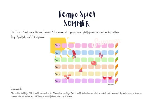 Tempo Spiel SOMMER