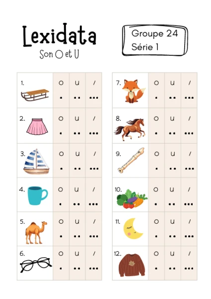 Lexidata sons O et U
