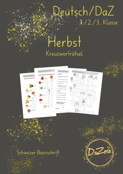 Rätsel zum Wortschatz Herbst