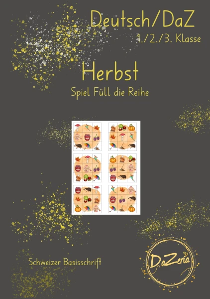 Füll die Reihe Spiel Herbst