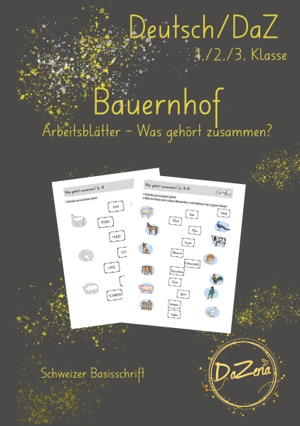Bauernhof - Was gehört zusammen?