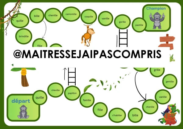 Jeu de l'oie son "ill" 4e temps 6