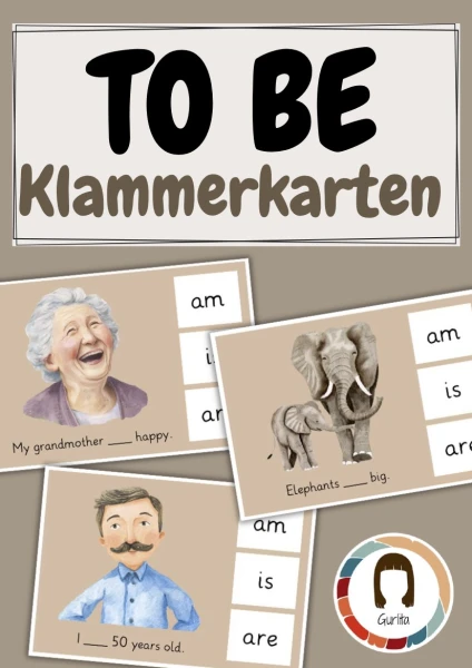 Klammerkarten "to be"