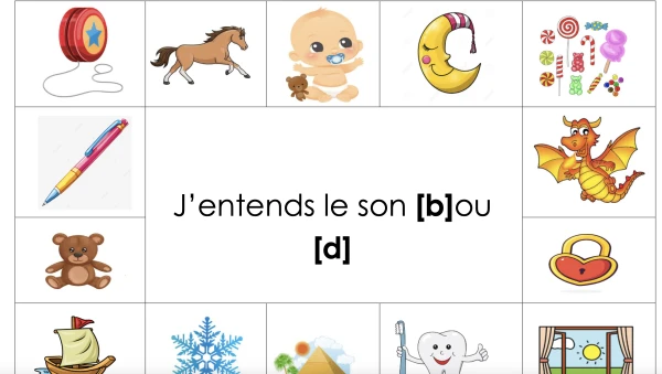 Carte à pinces sons b et d