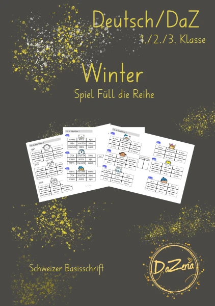 Winter - Spiel Füll die Reihe