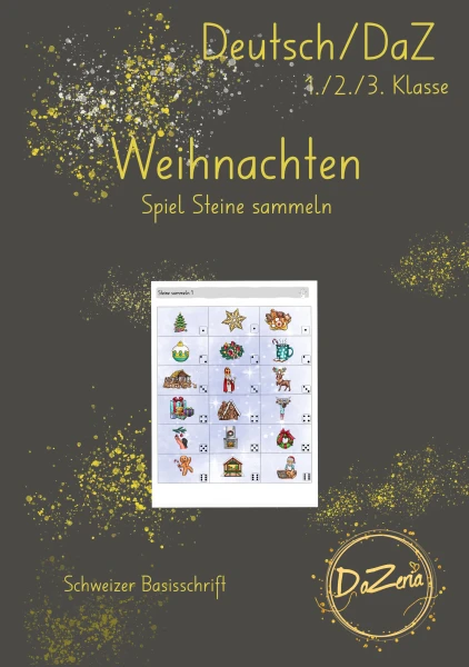 Weihnachten Spiel Steine sammeln